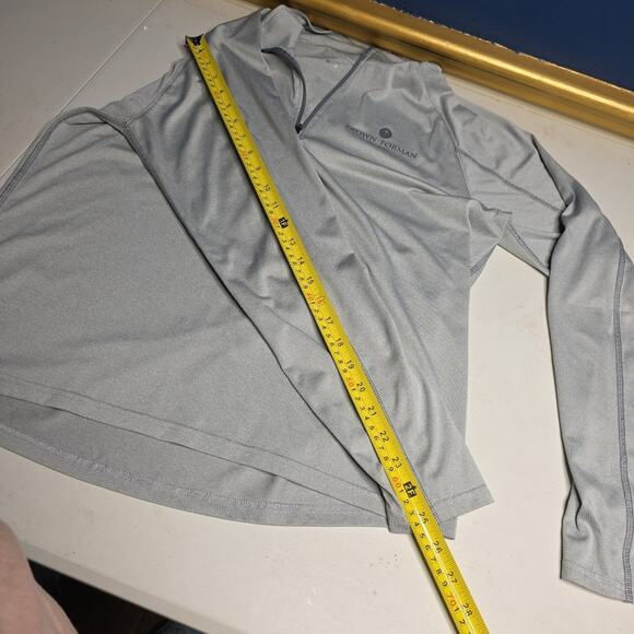 Elevate Sport Light Gray Long Sleeve 1/4-Zip Medium Brown-Forman Logo On Shirt - Picture 6 of 7